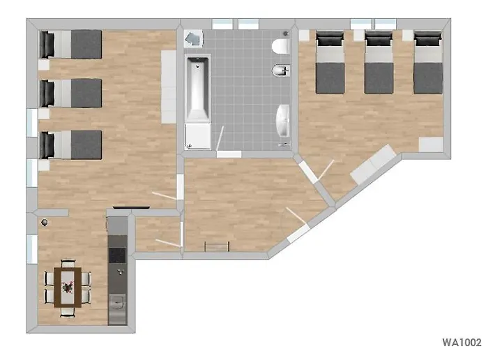 Апартаменты Wa1002 Geraeumige Monteurwohnung Uebergangswohnung Ваккерсдорф